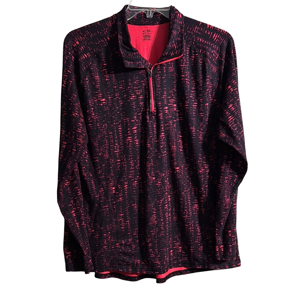 Champion Duo Dry Womens Medium 1/4 Zip Long Sleeve Pullover
